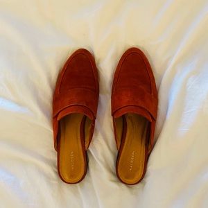 BURNT ORANGE HALOGEN MULES/SLIP ONS SIZE 11